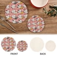 thumbnail image 4 of Cats in Pink Trivet Mats Pot Holders Cotton Woven Non-Slip Heat Resistant for Hot Pots Pans Pats for Cooking Baking Set of 2, 4 of 7