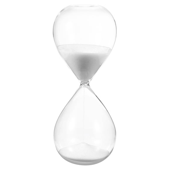 Uxcell 30 Minutes Sand Timer, Sand Watch Hour Glass Sandglass Timer Clock for Living Room Home Office Restaurant Decoration, White