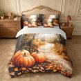 thumbnail image 3 of Erosebridal Fall Pumpkin 7-Piece Twin Bedding,Thanksgiving Day Bedding Comforter Set,Beige,Reversible, 3 of 6