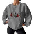 thumbnail image 2 of FcBaudy Chandails en Molleton pour Femmes, Chandails en Molleton Sans Capuche, Chandails en Molleton de Mode pour Femmes Noël Décontracté Dames Imprimé Ample Manches Longues Col Rond Blouses Chandails en Molleton Sans Capuche Blouse en Polyester pour Femmes, 2 of 4