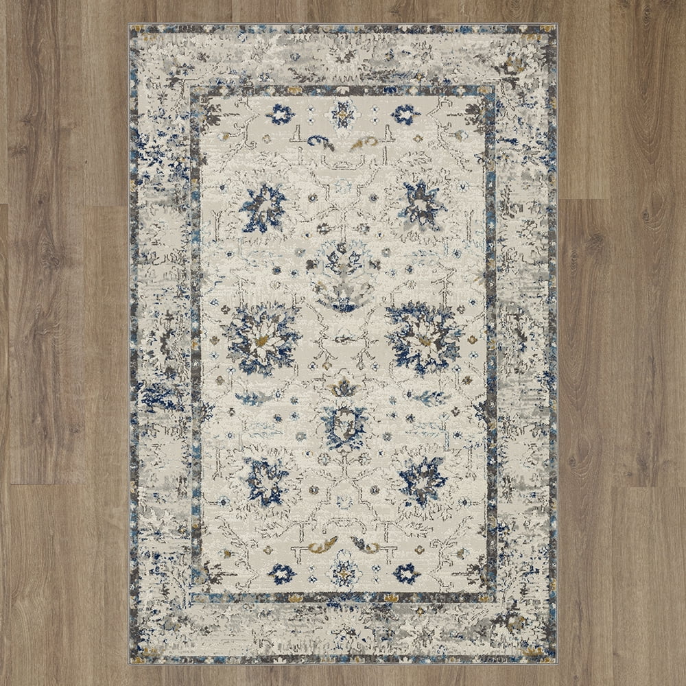 Mohawk Home Demeter Indoor Woven Area Rug, Grey/Dark Blue, 6' x 9'