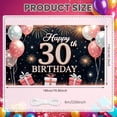 thumbnail image 2 of Pink Polka Dot 30th Birthday Banner Decor Happy Birthday Display Gold Fireworks Gift Box Birthday Backdrop for 30th Birthday Party Indoor Decoration Photo Shoot, 2 of 9