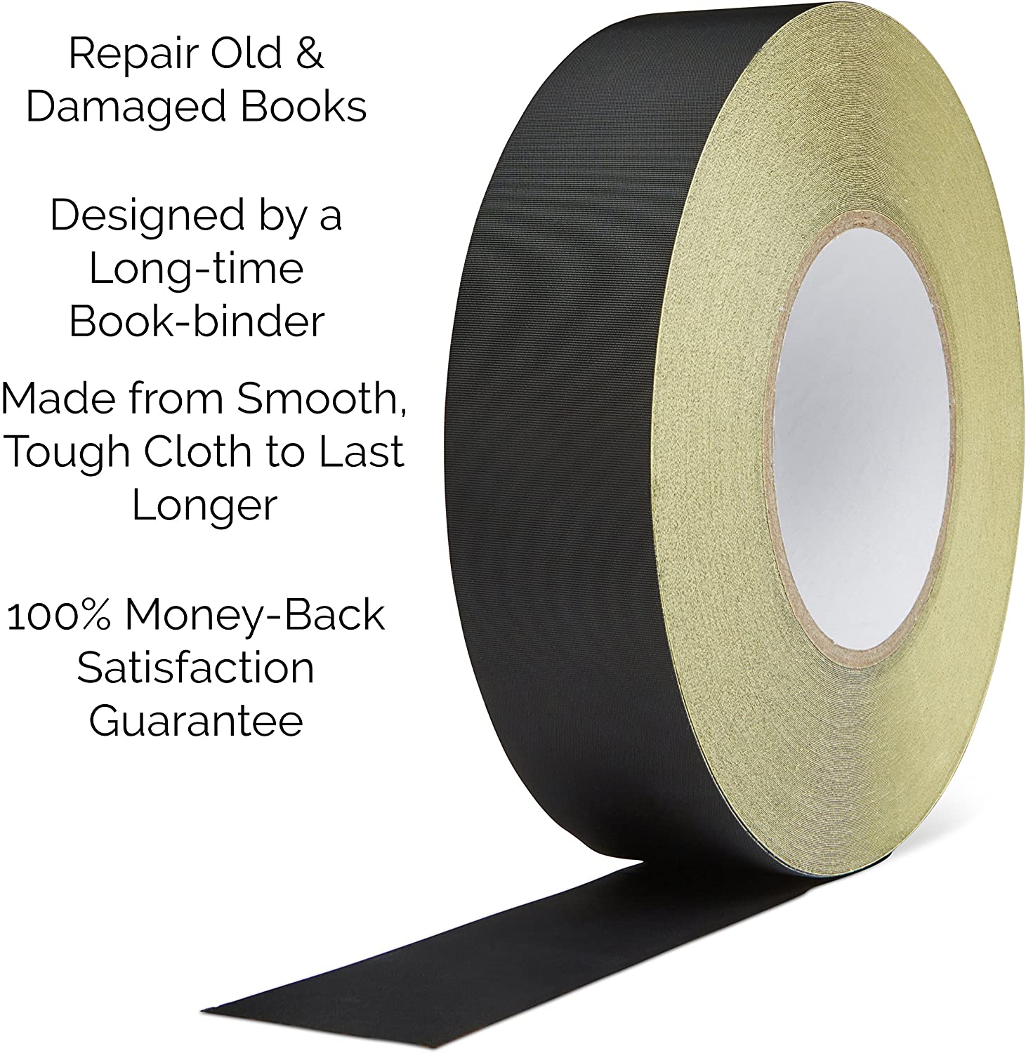Koltose by Mash - Bookbinding Tape, Gray Cloth Book Repair Tape for Bookbinders, Grey Fabric Hinging Tape, Craft Tape, 2 Inches by 45 Feet