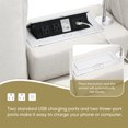 thumbnail image 5 of Sectional Cloud Sofa with Console, Modern 4 Seat Sofa Couch with USB Charging Port and Reading Light, Chenille Modular Couch with Cup Holder for Living Room Apartment, 5 of 8