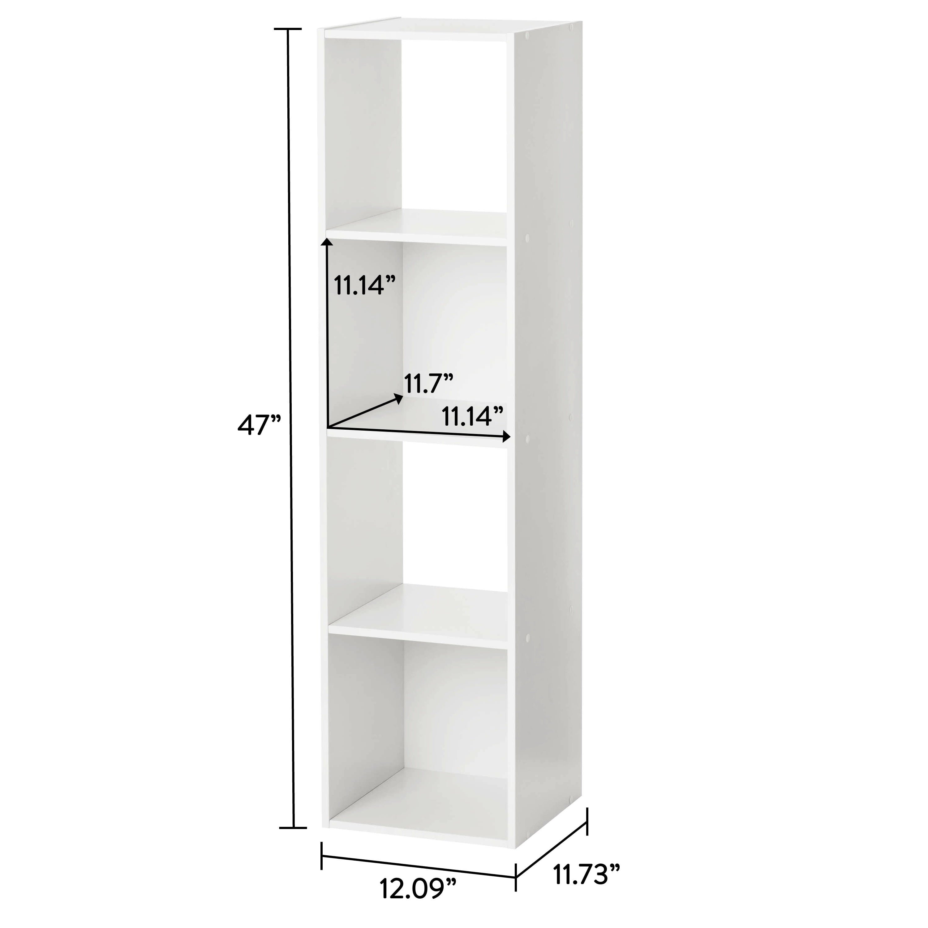 Mainstays 4 Cube Vertical Storage Organizer, White