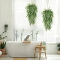 thumbnail image 6 of Hanging Artificial Ivy Vine & Eucalyptus Greenery - 2.5ft Potted for Indoor Outdoor Wall Decor, Home Office Shelf Bathroom Living Room Kitchen Decoration, 6 of 9