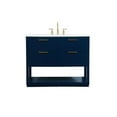 thumbnail image 3 of 42 inch single bathroom vanity in blue, 3 of 8