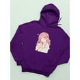 thumbnail image 3 of Manga Girl Pretty Counfused Hoodie Women -Image by Shutterstock, Female 4X-Large, 3 of 4