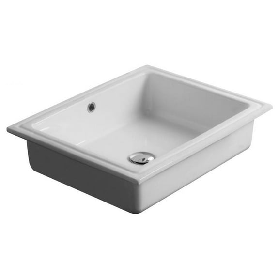 City 54.43 Under-Mount Bathroom Sink in Ceramic White