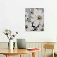 thumbnail image 3 of ARISTURING  White and Gray Flower Blooms Wall Art  Floral Canvas with Gold Embellishments Modern&nbsp;Flower Wall Decor for Livingroom Bedroom Bathroom, 3 of 5