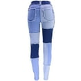 thumbnail image 3 of USNSM Patchwork Jeans for Women High Waisted Skinny Jeans Stretch Denim Pants Comfortable Stylish Slim Fit Jeans Blue S, 3 of 6