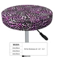 thumbnail image 4 of Round Bar Stool Seat Covers, purple cool trendy Leopard print Elastic Round Chair Cover Stool Seat Slipcover Bar Stool Cushions Round Pad for 12-14 inch, 4 of 7