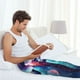 thumbnail image 5 of Balery Starry Multicolored Wolf Pantalones de pijama para hombre, pijama ultraligero, pantalón de descanso-Small, 5 of 6