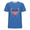 thumbnail image 4 of Jinhomg Mens Summer Tee Shirt 4Th July USA Flag Graphic T-Shirts Big And Tall Short Sleeve Crew Neck Tops 2025 American Star Striped Patriotic Pullover Blue XL, 4 of 6