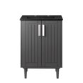 thumbnail image 2 of Modway Augusta 24" Modern Style Wood Bathroom Vanity in Gray/Black, 2 of 4