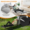 Oversized Adjustable Folding Chaise Lounge Chair with Mattress for