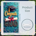 thumbnail image 2 of Gold Stars Graduation Banner Graduation Cap Grad Display Navy Blue Gold Tassel Congrats Backdrop for Graduation Party College Graduation Grad Ceremony, 2 of 8
