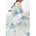 thumbnail image 5 of Women's Floral Bohemian Maxi Dress with Balloon Sleeves Tiered Smocked Drawstring 75% Polyester 25% Chiffon Elegant, 5 of 7