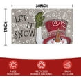 thumbnail image 3 of Winter Door Mat Outdoor,Let It Snow Snowman Snowflake Winter Doormat,Christmas Holiday Welcome Floor Mat Rug Entryway for Porch Farmhouse Decor, 30" x 17", 3 of 6