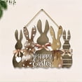thumbnail image 6 of HuiXinOu Easter Bunny Wooden Tag Sign, Indoor Outdoor Hanging Decoration for Spring Home Door Wall Farmhouse Holiday Decor, 6 of 7