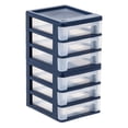 thumbnail image 4 of IRIS Small 3 Drawer Countertop Organizer, 2 Pack - Navy Blue, 4 of 8