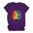 thumbnail image 2 of Pompotops T-Shirt Décontracté à Manches Courtes Imprimé Coloré pour Femmes, 2 of 6