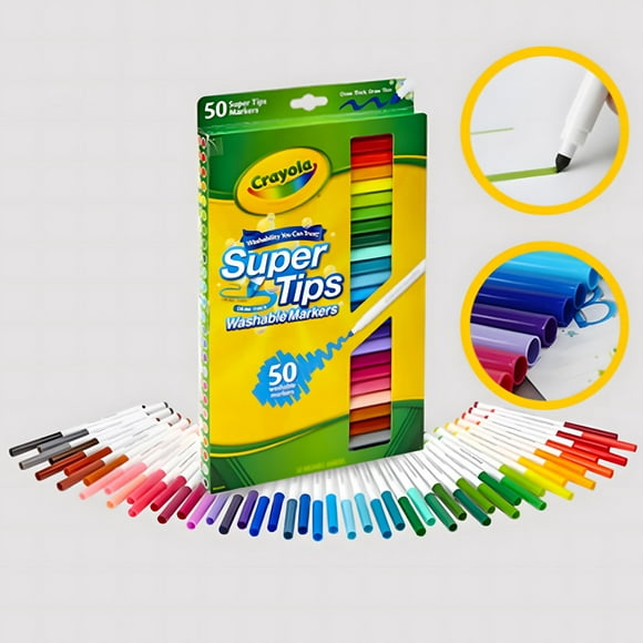 Yeacher Crayola Ultra Clean Fine Line Washable Markers, Kids Markers For School, Back To School