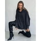 thumbnail image 5 of Sudadera con Capucha Vintage de Gran Tamaño para Mujer, de Algodón, Holgada, con Capucha, Estilo Jersey con Lavado Ácido A . Negro Lavado XXL, 5 of 10