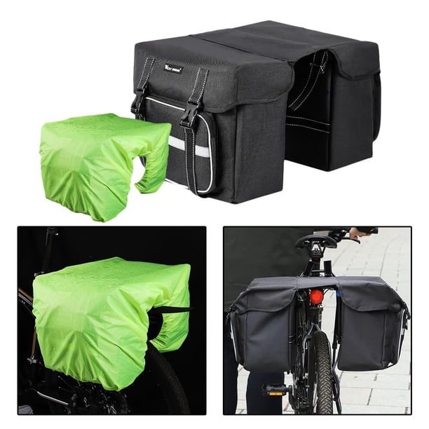 Bolsa para asiento trasero de Ligeramente impermeable Funda cubierta negra y lluvia shamjiam Bolsas de asiento trasero de bicicleta