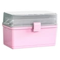 thumbnail image 1 of Guardoinrt Box Portable Pill Box Transparent Cover Household Multi-layer Emergency Container for Car Home School Travel Pink, 1 of 6