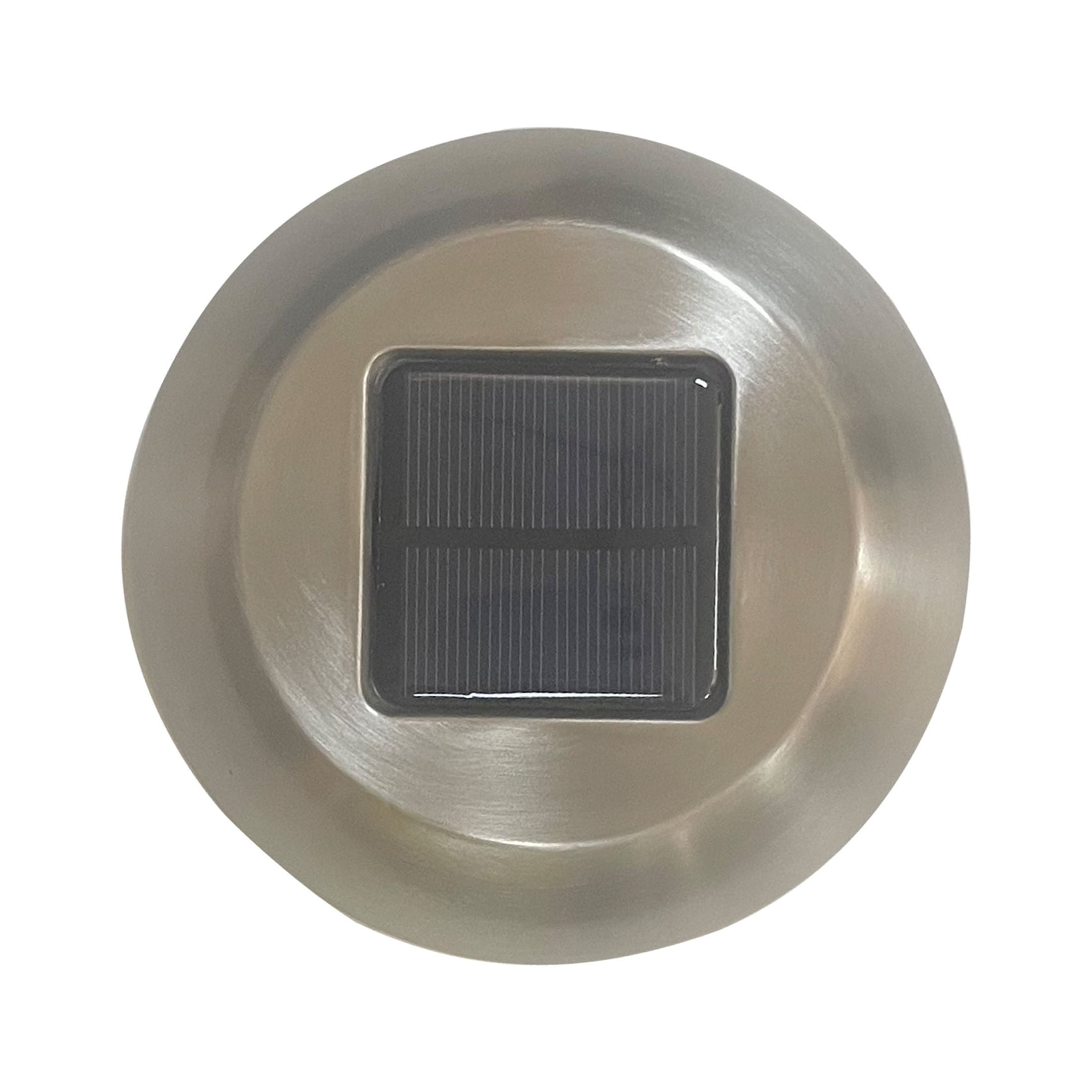 (2 pack) Mainstays Solar Powered Stainless Steel LED Pathway Lights with Glass Lens, 10 Lumens (6 Count)