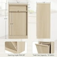 thumbnail image 6 of AOILE Modern Tilt-Out Trash Cabinet – Hidden 10-Gallon Trash Bin Holder, Pet-Proof Freestanding Waste Cabinet for Kitchen & Living Room, 6 of 7