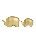 thumbnail image 6 of 7", 6"H Gold Ceramic Elephant Sculpture, by CosmoLiving by Cosmopolitan (2 Count), 6 of 8