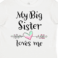 thumbnail image 4 of Inktastic My Big Sister Loves Me- Heart Boys or Girls Toddler T-Shirt, 4 of 5