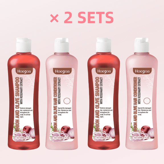 Onion Biotin and Rosemary Shampoo & Treatment for Stronger, Thicker and Longer Strands - Soft Shine, Anti-Hair Loss and Thinning, Growth Formula