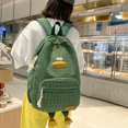 thumbnail image 3 of Mochila Escolar Pato A Cuadros para Niña Adolescente Viajes Compras, 3 of 9