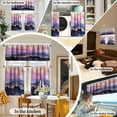 thumbnail image 5 of Pink Gold Marble Blackout Kitchen Window Tier Curtains and Valance Set, 36 Inch Window Curtains Set with Rod Pocket, Abstract Art Curtains Set for Small Windows, Living Room or Bathroom, 5 of 6
