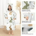 thumbnail image 3 of FORMRS Wearable Blanket Hoodie with Sleeves for Kids Cozy Flannel Sweatshirt, Cartoon Bunnies, 3 of 7