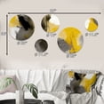 thumbnail image 4 of Designart "Mustard Yellow And Vivid Gray II" Abstract Painting Metal Wall Art Set of 5 Piece, 4 of 5