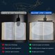 thumbnail image 2 of Lámpara de lectura de doble cabezal con 14 LED, recargable por USB, con clip, luz de lectura flexible de 360°, 3 colores y atenuación continua, portátil para leer y viajar., 2 of 5