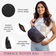 thumbnail image 3 of Kedzie Terrace Woven Crossbody Bag, Black (Women's), 3 of 7