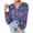 Blue, variant on PRETTYGARDEN Women's Floral Button Down Blouse Fall Fashion Dressy Casual Long Sleeve Oversized Shirts Top Boho Clothes