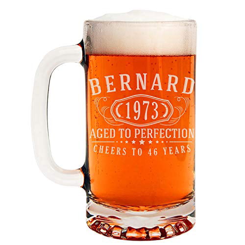 Personalised Easy To Personalise Engraved Quality Glass Tankard Gift Boxed 40th Birthday Design