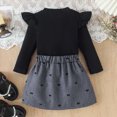 thumbnail image 2 of ZIXKCGDSE Girls' Clothing Sets Cute Long Sleeved Top and Skirt Trendy Outfits School Wear Size 2-3 Years, 2 of 4
