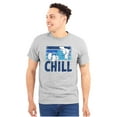 thumbnail image 3 of Sleepy Smurf 80s Cartoon Chillin Out Men's Graphic T Shirt Tees Brisco Brands M, 3 of 6