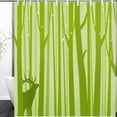 thumbnail image 1 of Cortina de Ducha ABPHQTO Madera Texturas Animales salvajes ciervos verdes 150x180 cm, 1 of 1