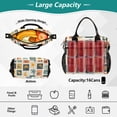 thumbnail image 2 of FORMRS Insulated Lunch Bag for Work School Unisex Large Capacity Cooler with Shoulder Strap, Beige Playful Stamp, 2 of 6