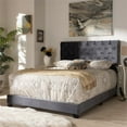 thumbnail image 2 of Bowery Hill Velvet Tufted King Bed in Dark Gray, 2 of 8