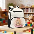 thumbnail image 2 of Jeiento Cute Capybara Toddler Lightweight Preschool Backpack for 2-5 Year Old, 13.5 Inch Kids School Bag for Girls & Boys, 5 Compartment Bookbag with Top Handle, 2 of 7