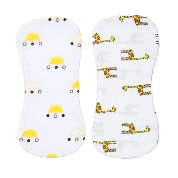 2 toallas de gasa de muselina para la espalda de algodón absorbentes y suaves para bebés, niños y niñas Corona y jirafa